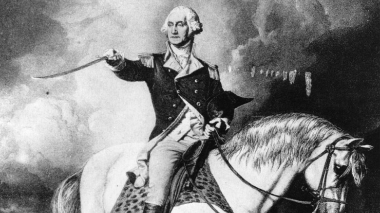 Portrait of George Washington on a horse