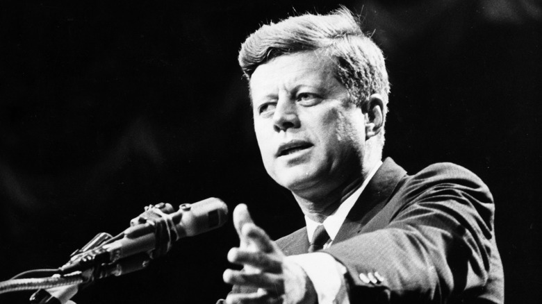 John F. Kennedy making a speech