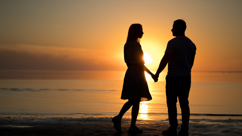 silhouette of man and woman