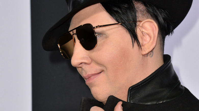 marilyn manson wearing sunglasses