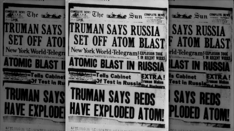 Sun newspaper headline Soviet A-bomb