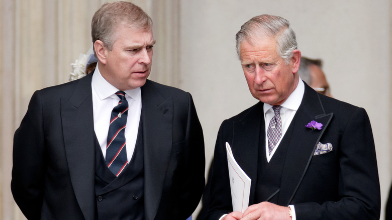 Prince Andrew and Prince Charles in 2012