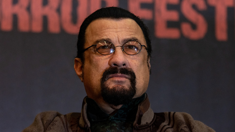 Steven Seagal wearing glasses