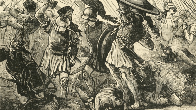 Illustration of the battle of Chaeronea