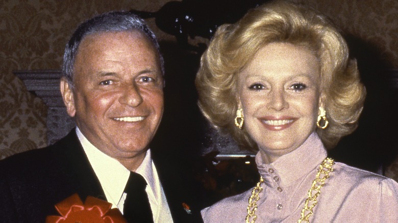 Frank Sinatra with wife Barbara in 1975