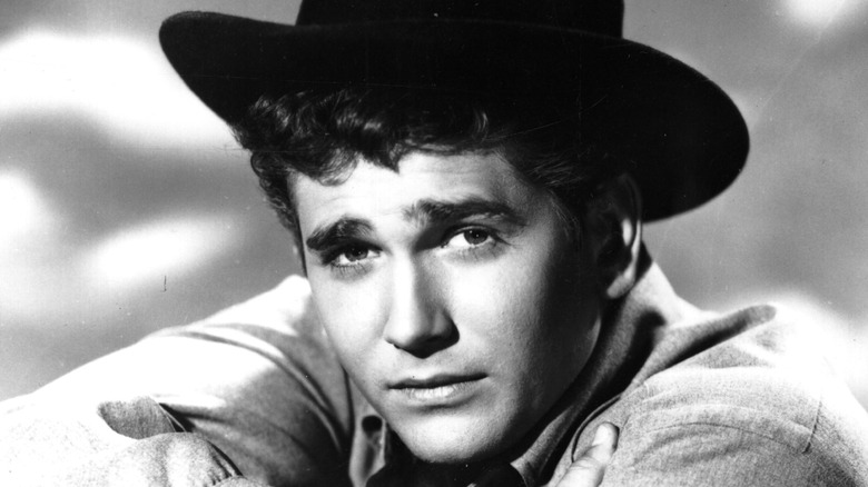 Michael Landon in a hat