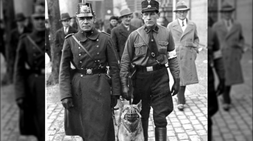 SS officer with dog