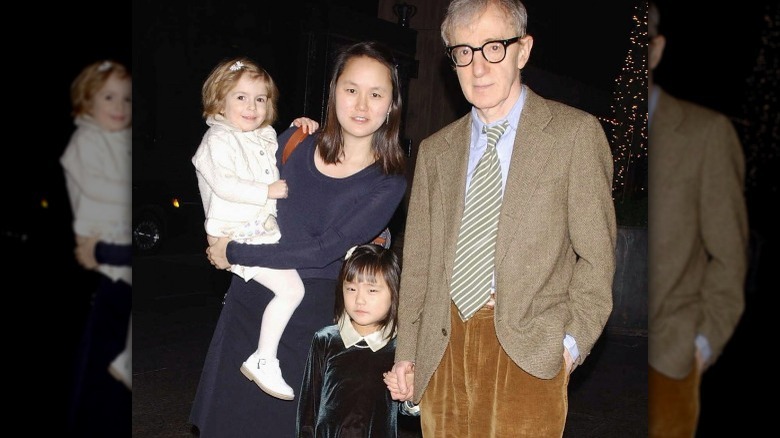 Woody Allen and Soon-Yi Previn with daughters 