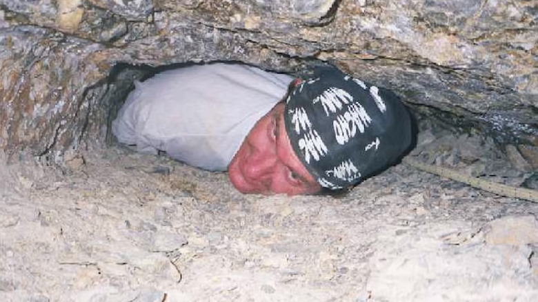 Ted the caver in "Floyd's Tomb"