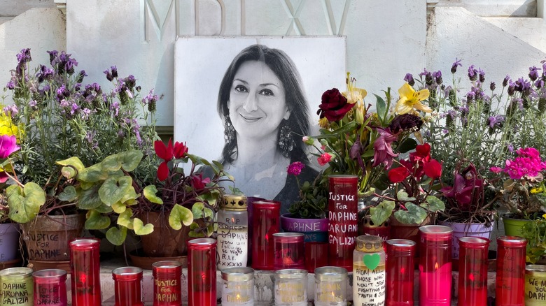 Journalist Daphne Caruana Galizia memorial