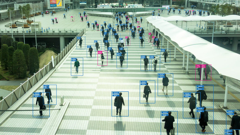 Facial recognition on concourse