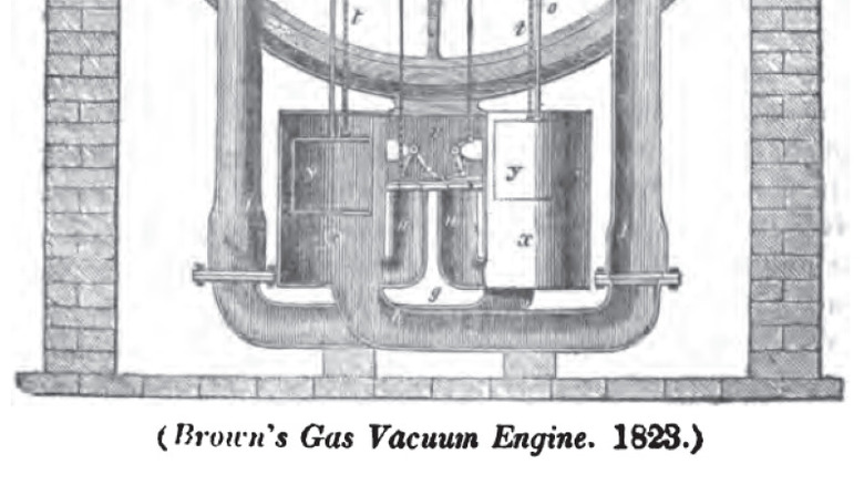 samuel brown's gasoline-burning engine sketch