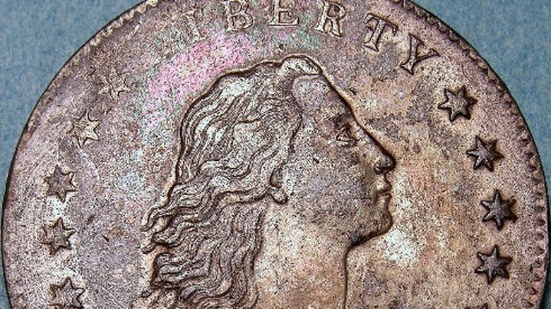 Flowing hair dollar