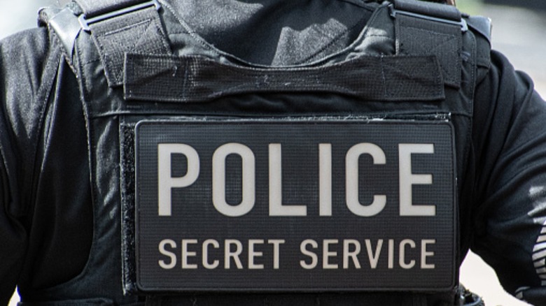 Police Secret Service patch on vest