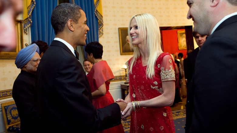 Michaele Salahi meeting Barack Obama