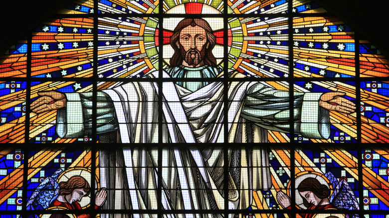 Stained glass Jesus art