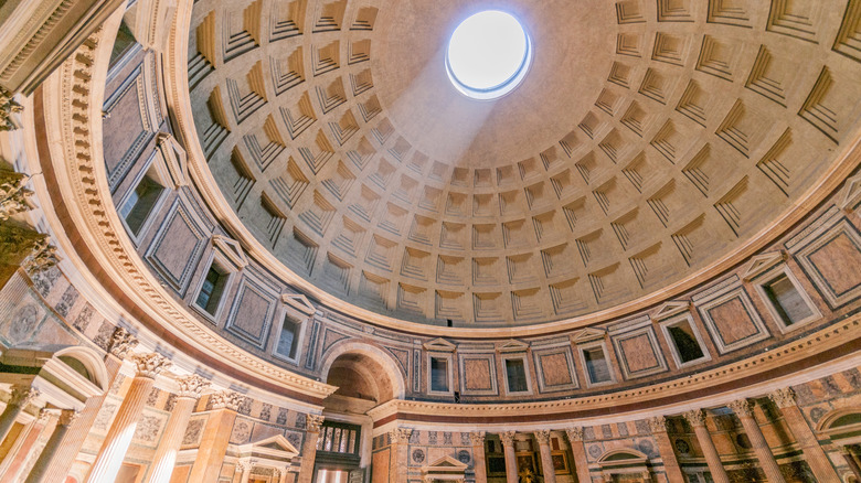 Roman pantheon dome