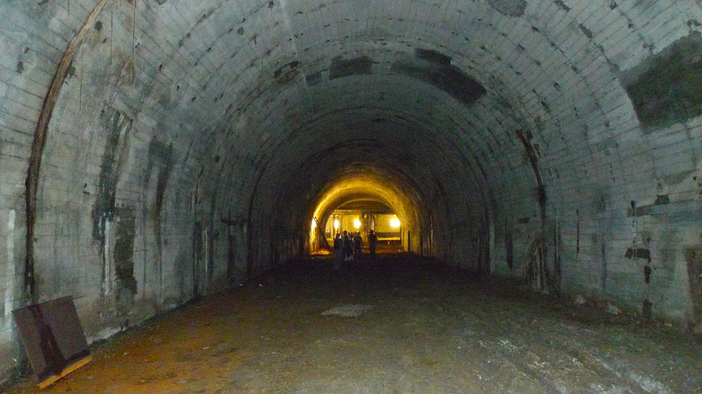 Long LA underground tunnel