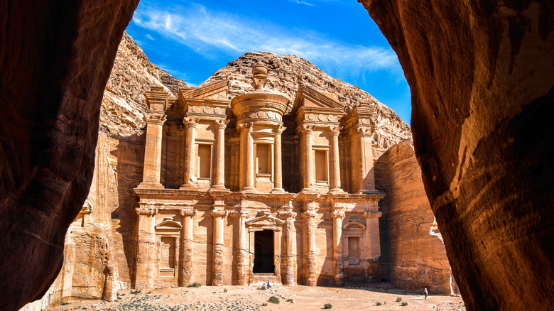 monastery view from cave petra