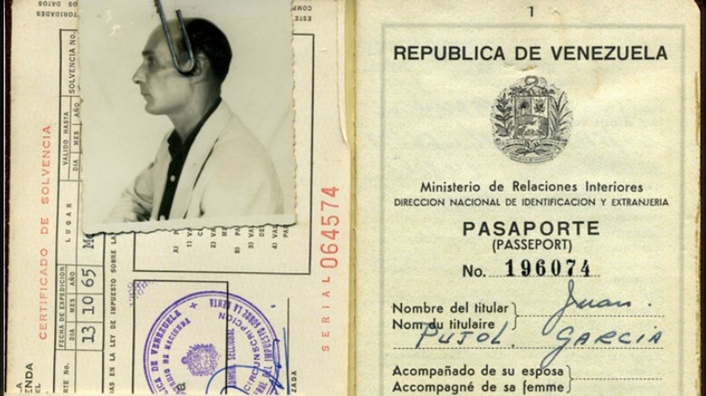 juan pujol garcia's passport from venezuela