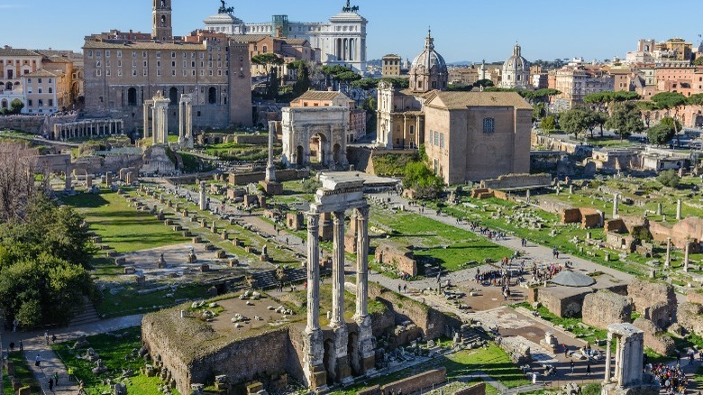 Birds eye view Palatine Hill