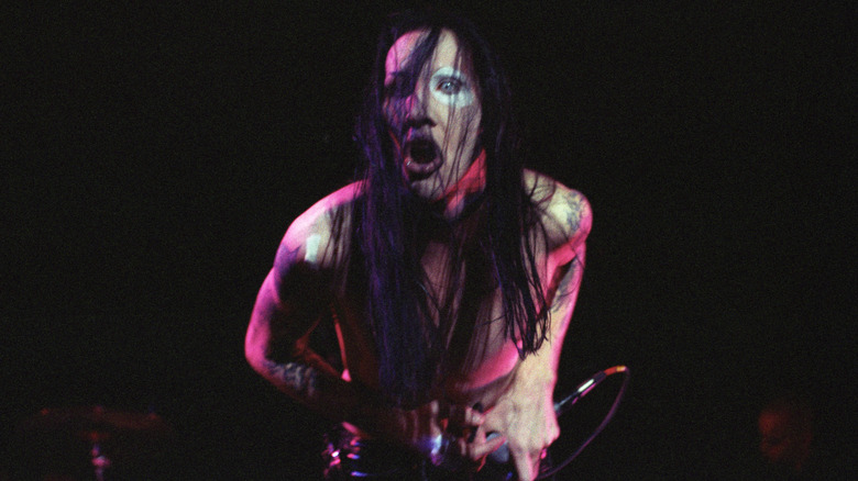 Marilyn Manson opening his mouth