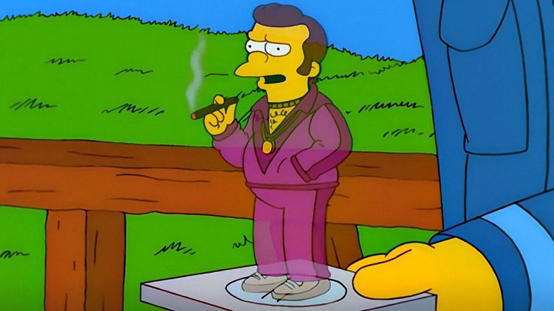 Nelson Muntz appearing as a hologram in The Simpsons