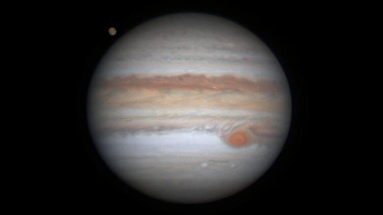 Jupiter and its moon Ganymede