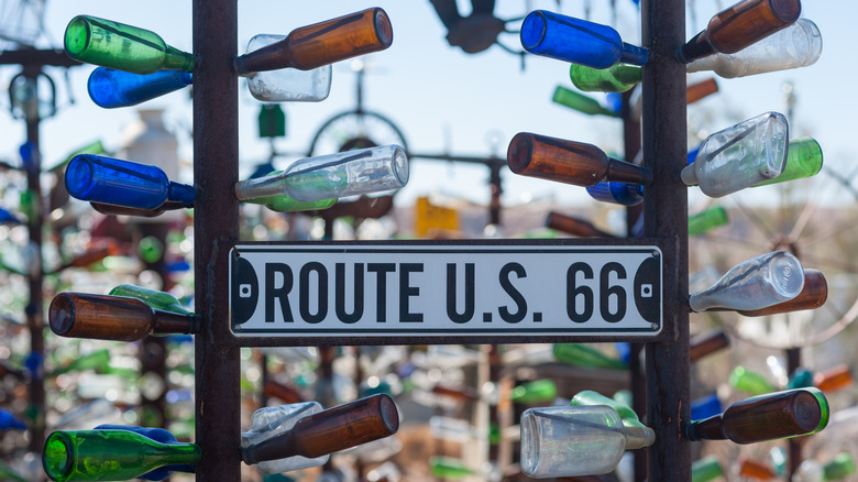 Route 66 bottle tree