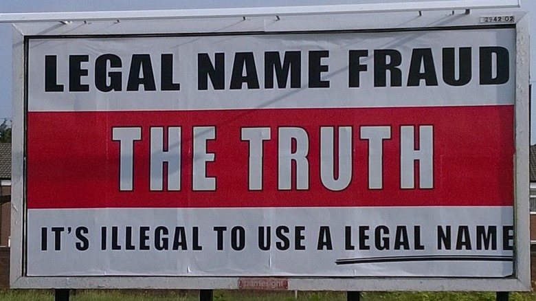 Legal name fraud billboard