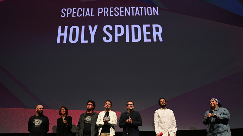 The cast and crew of "Holy Spider" present their film