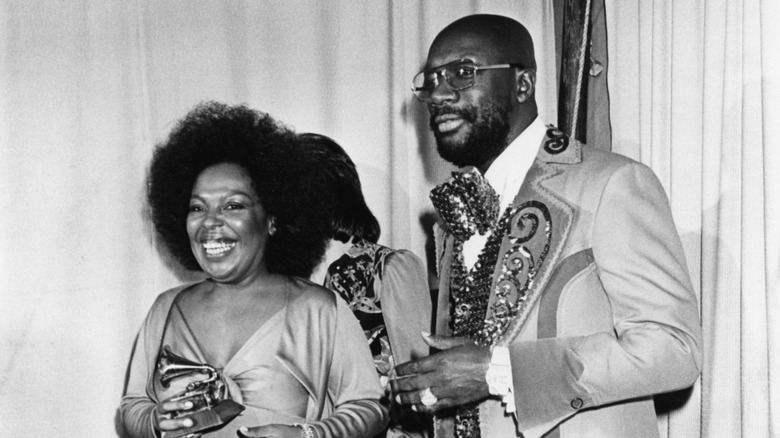 Roberta Flack and Isaac Hayes at the Grammys