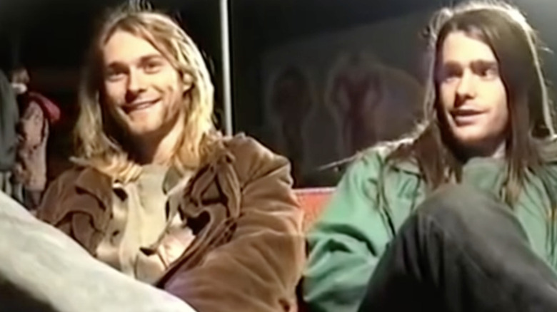 Channing chatting with Kurt Cobain