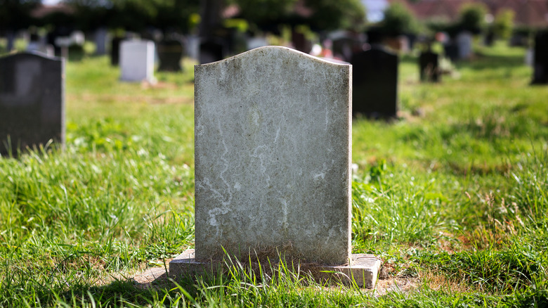 blank gravestone