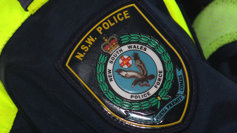 Closeup of NSW Police Force badge 