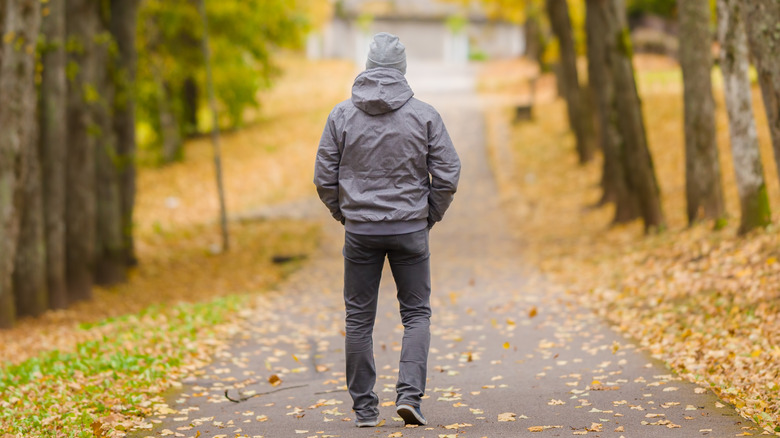 Man walking away