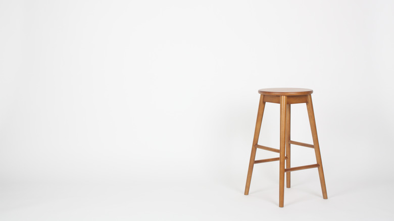 empty stool white background