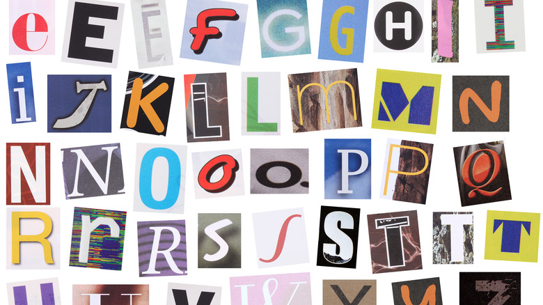 Cutout alphabet