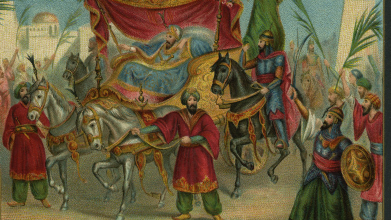 painting of Saladin entering Jerusalem