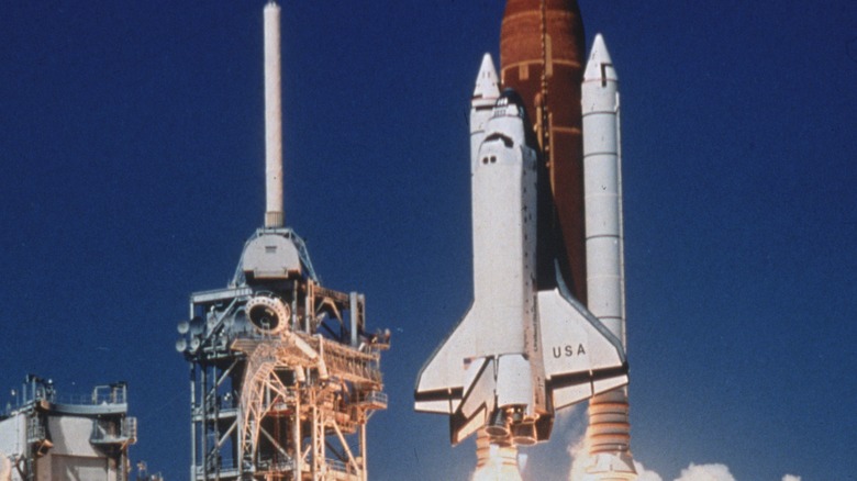 Space Shuttle Columbia blasting off 1992