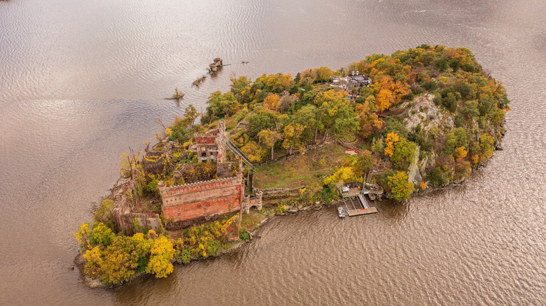 Bannerman Castle overhead view