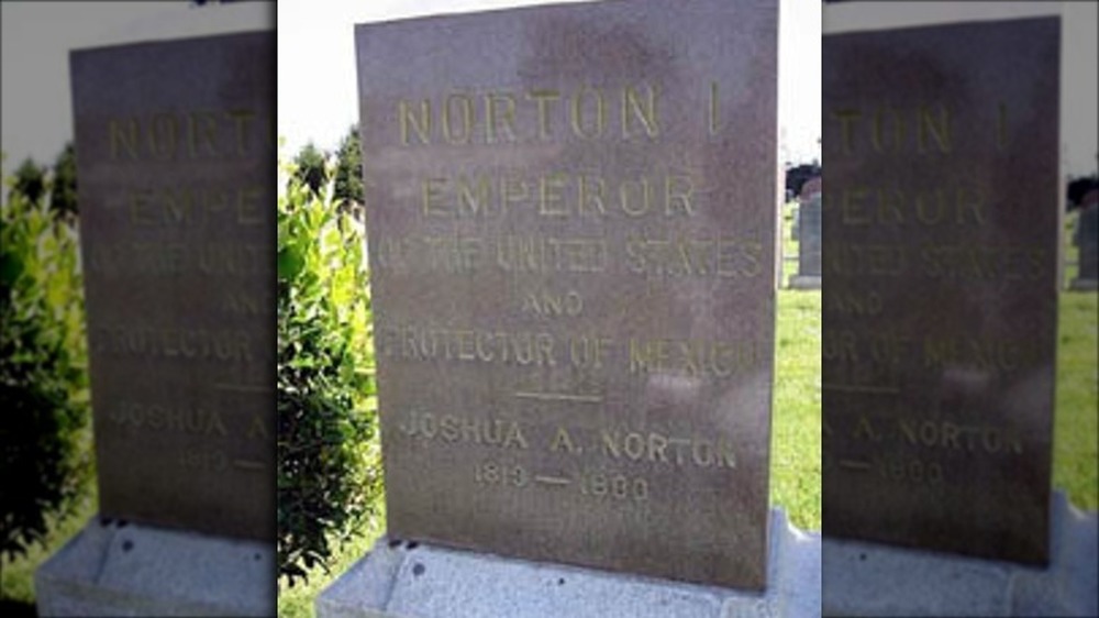 Gravestone of Emperor Norton in San Francisco