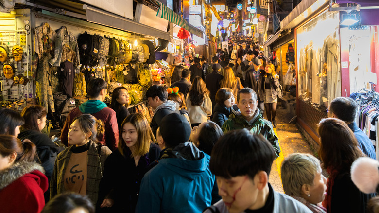 Photo of Halloween celebrations in Itaewon district, Seoul, South Korea