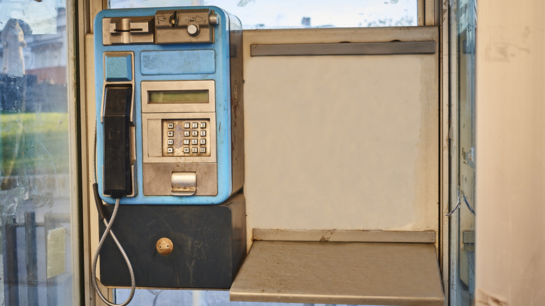 Pay phone on street