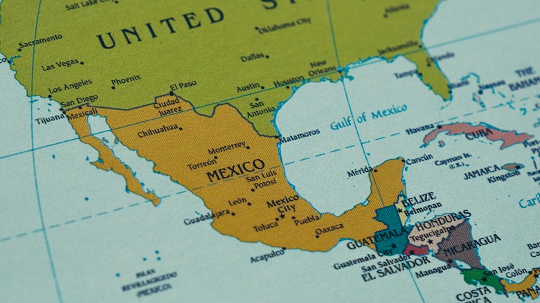 mexico on map