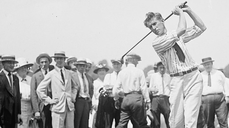 Jim Barnes golfing