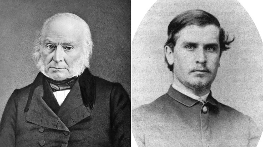 Photographs by Mathew Brady of Presidents John Quincy Adams and William McKinley.