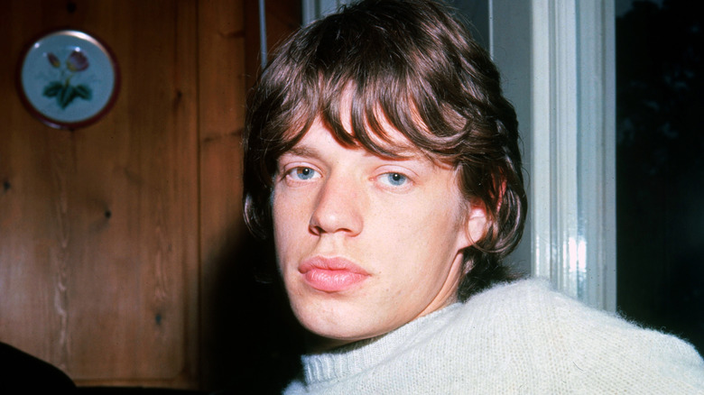 Mick Jagger posing for photo