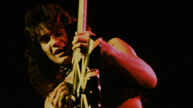 Eddie Van Halen with happy expression