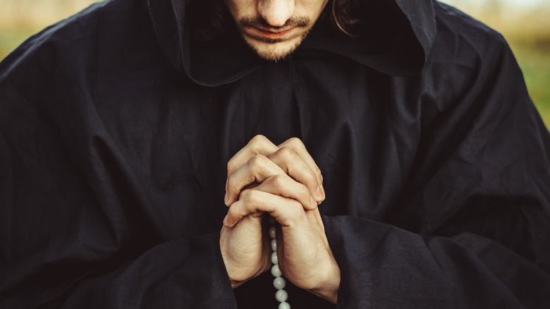 Monk praying